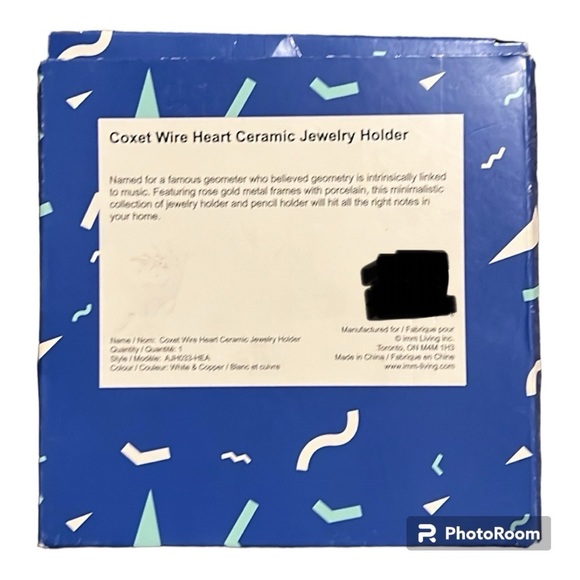 imm Living | Coxet Wire Heart Ceramic Jewelry Holder - Picture 3 of 4